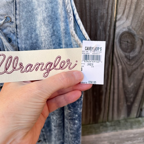 👗Wrangler Denim Blue Lace-Up Blouse - Picture 5 of 5